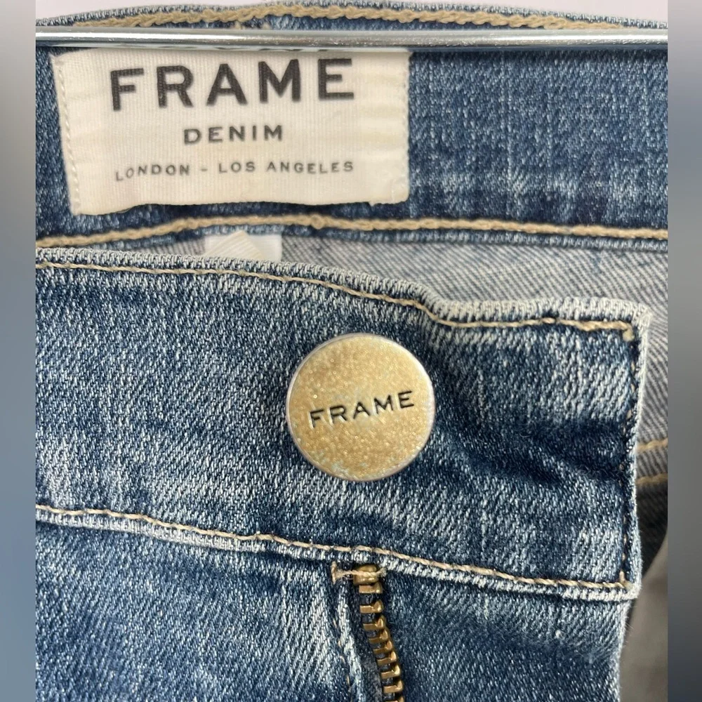 Frame Le High Skinny Denim Distressed Jeans Size 25